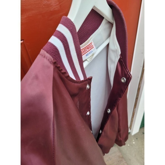 Vintage, Hartwell, Men's Satin Snap Up Bomber Jacket Carlsbad Inn - Picture 11 of 12